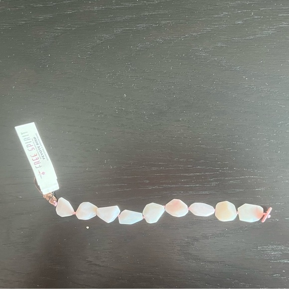 NWT Peyote Bird Free Spirit Rose Quartz Bracelet Button Loop Closure Leather - Picture 13 of 15